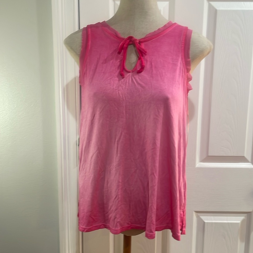 Cable & Gauge sleeveless top strawberry jam pink stretch women’s size S small